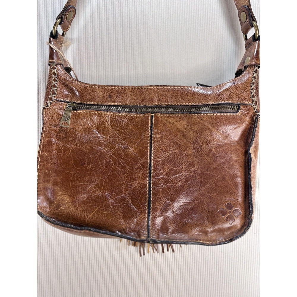 Patricia Nash "Camila" Tooled Leather ‎ Tassel Crossbody Bag Cognac Brown  NWT - Picture 4 of 16